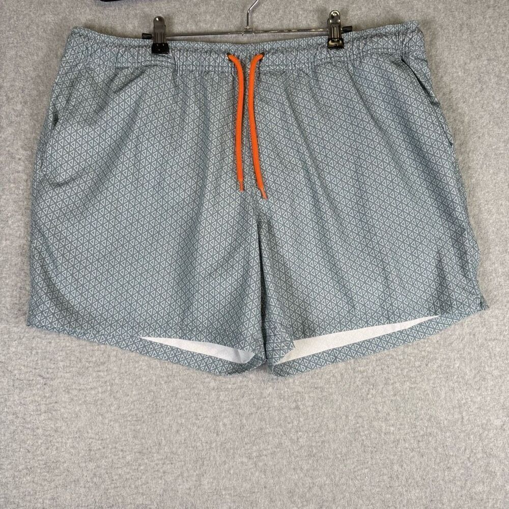 J by J Crew Flex Men's Size XL Grey Printed Swim Trunks Board Shorts Lined